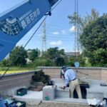 8.9尺×5.25尺横型石塔工事作業写真