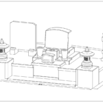 8.9尺×5.25尺横型石塔線画イメージパース