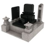 上下蓮華横型石塔-MU-湖南623