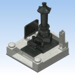 円柱型笠付き上下蓮華石塔-MU-湖南623