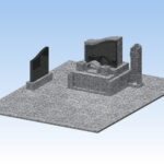 デザイン横型石塔-北大青-湖南623