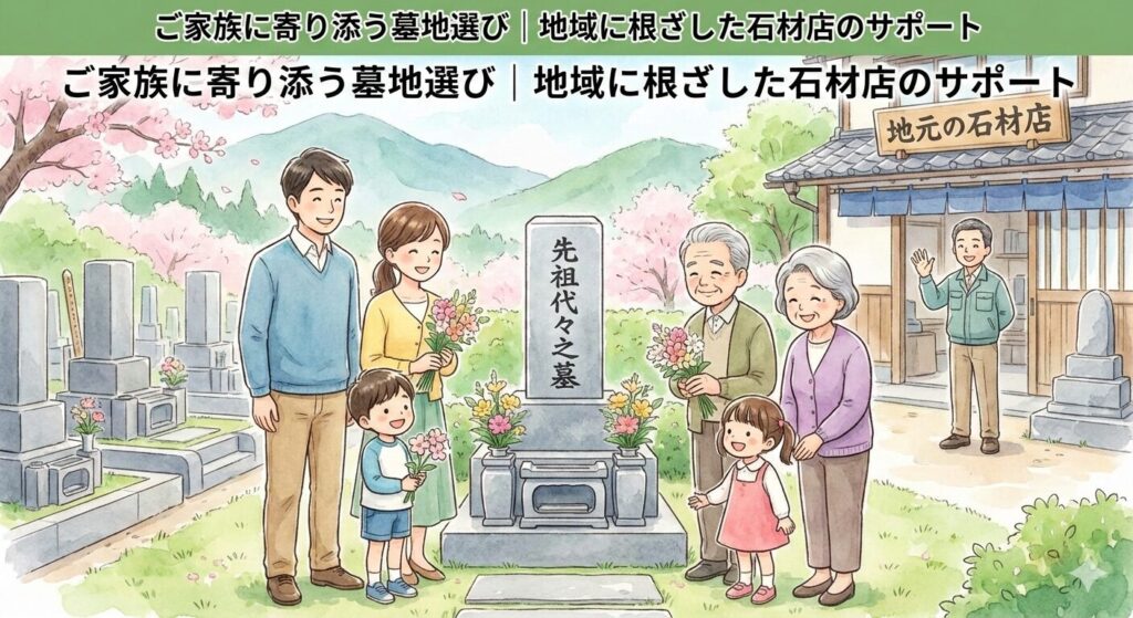ご家族に寄り添う墓地選び｜地域に根ざした石材店のサポート