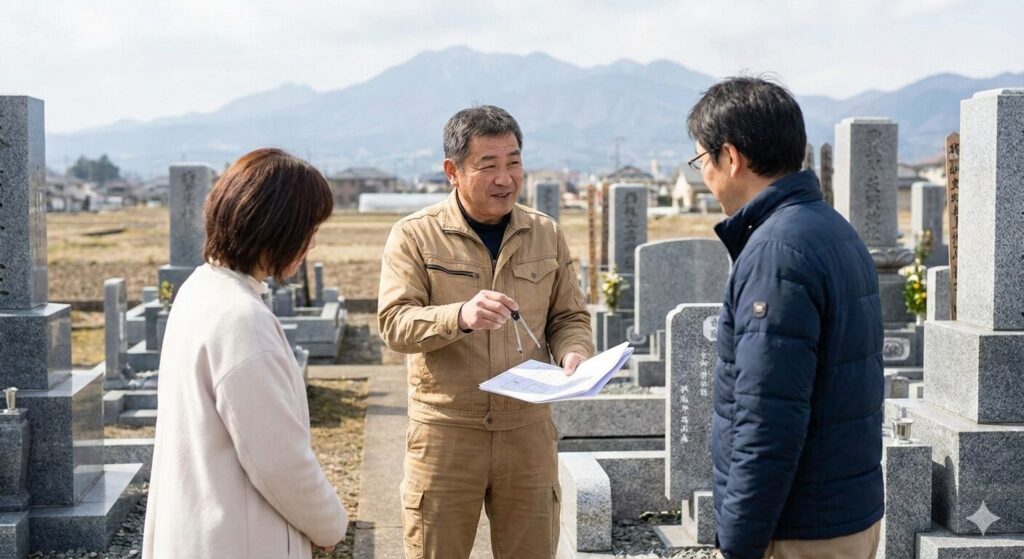 お墓の向きと方角の考え方|地域に根ざした石材店の提案