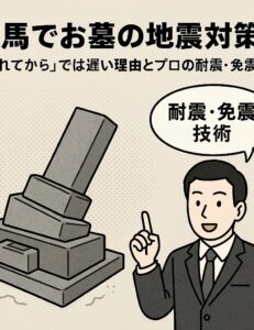 群馬でお墓の地震対策！「倒れてから」では遅い理由とプロの耐震・免震技術