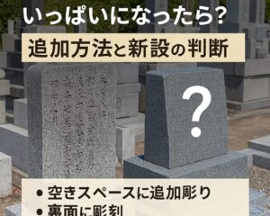古い過去碑（墓誌）がいっぱいになったら？追加方法と新設の判断
