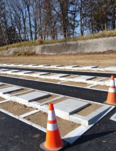 Fブロック（小区画墓地）の完成後の様子 ※特別徴収金（土台・カロートの工事費用）が必要となります