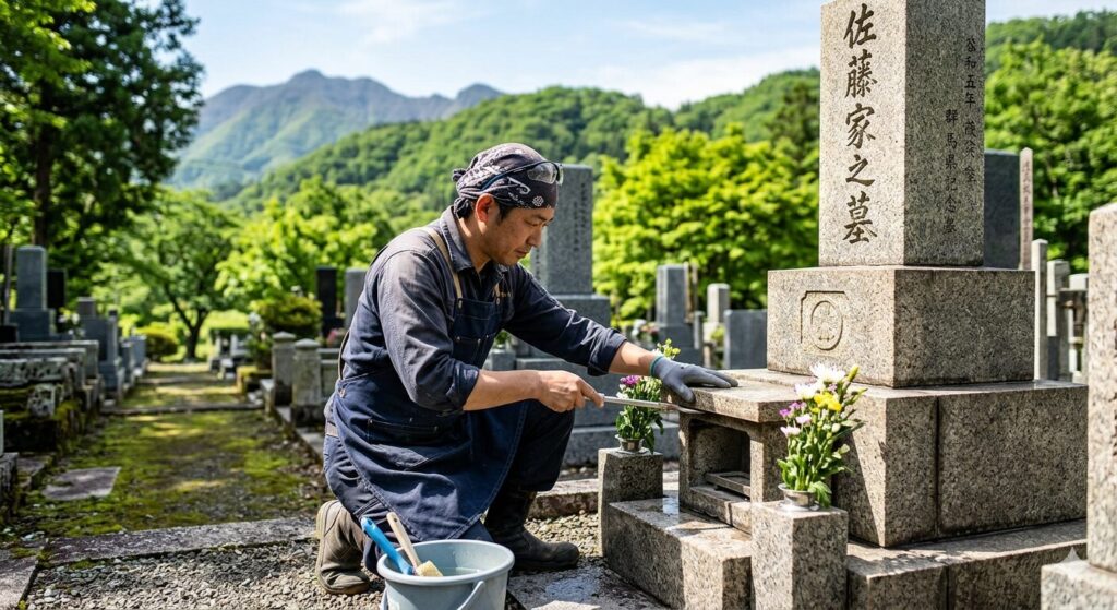 納骨作業イメージ