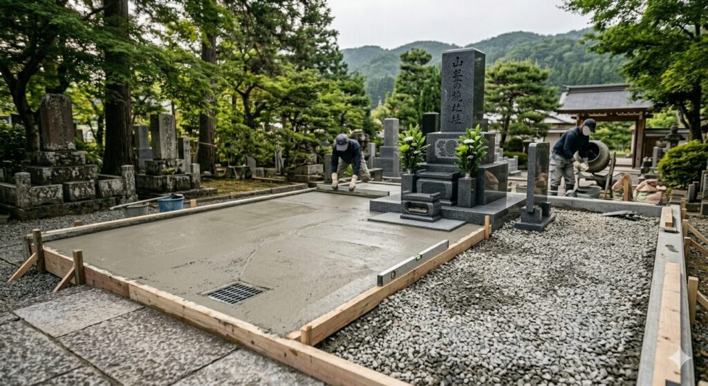 土間コンクリート施工（イメージ）
